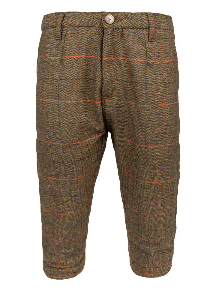 JACK PYKE Men’s Tweed Shooting Breeks – Wool Blend Fully Lined Brown Hunting Trousers with Adjustable Cuffs and Pockets for Outdoor Hunting & Clay Shooting