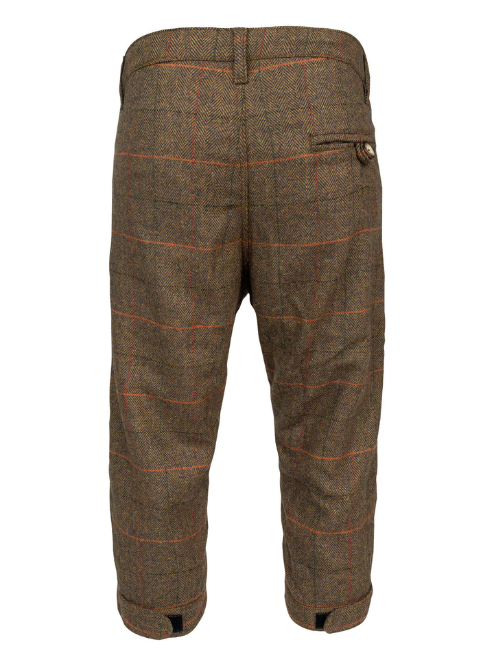 JACK PYKE Men’s Tweed Shooting Breeks – Wool Blend Fully Lined Brown Hunting Trousers with Adjustable Cuffs and Pockets for Outdoor Hunting & Clay Shooting