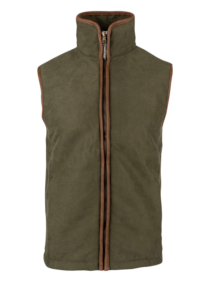 Jack Pyke Mens Technical Moleskin Gilet Dark Olive