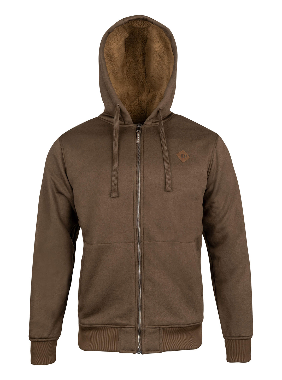 JACK PYKE Yakka Mens Fleece Hoodie – Warm Sherpa Fleece Lined Jacket with Full Zip, Drawstring Hood, Front Pockets, Ribbed Cuffs & Hem, Winter Hooded Jacket for Casual & Country Wear