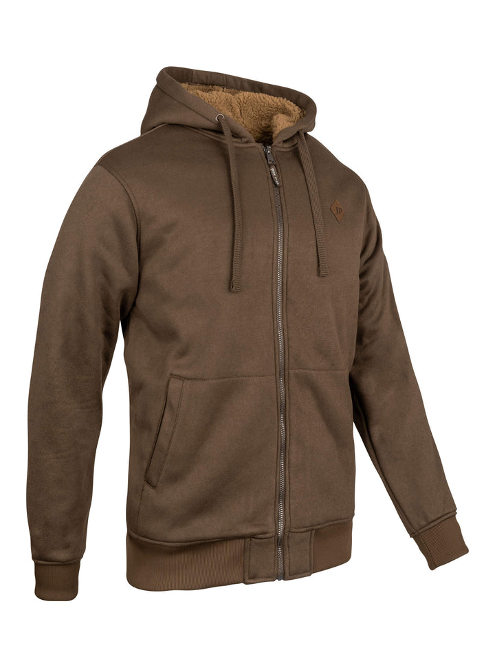 JACK PYKE Yakka Mens Fleece Hoodie – Warm Sherpa Fleece Lined Jacket with Full Zip, Drawstring Hood, Front Pockets, Ribbed Cuffs & Hem, Winter Hooded Jacket for Casual & Country Wear