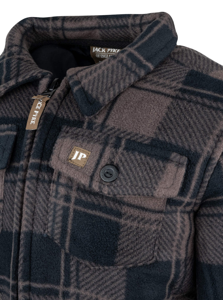 JACK PYKE Junior Tundra Check Shirt Brown