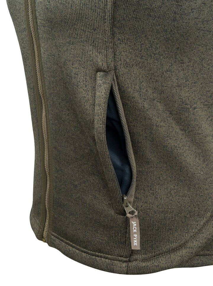 Jack Pyke Ladies Melange Fleece Gilet Dark Olive