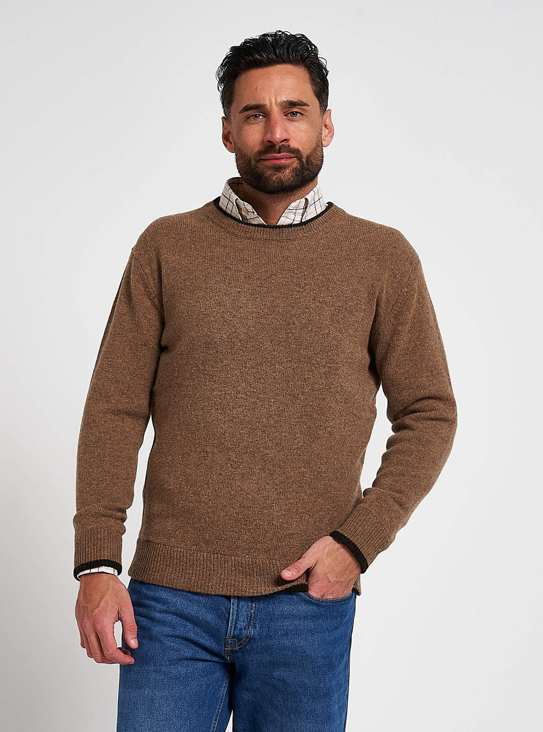 JACK PYKE 100% Lambswool Crew Neck Knitted Jumper