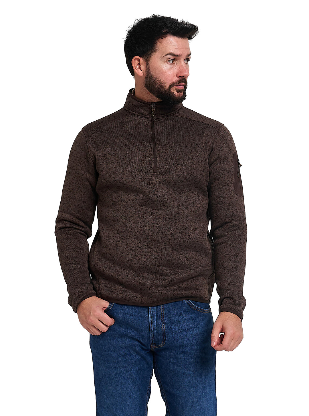 JACK PYKE Melange Quarter Zip Long sleeve Fleece