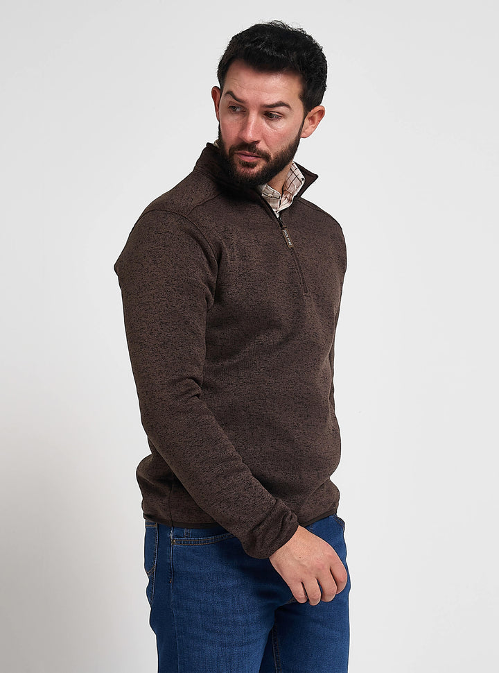 JACK PYKE Melange Quarter Zip Long sleeve Fleece