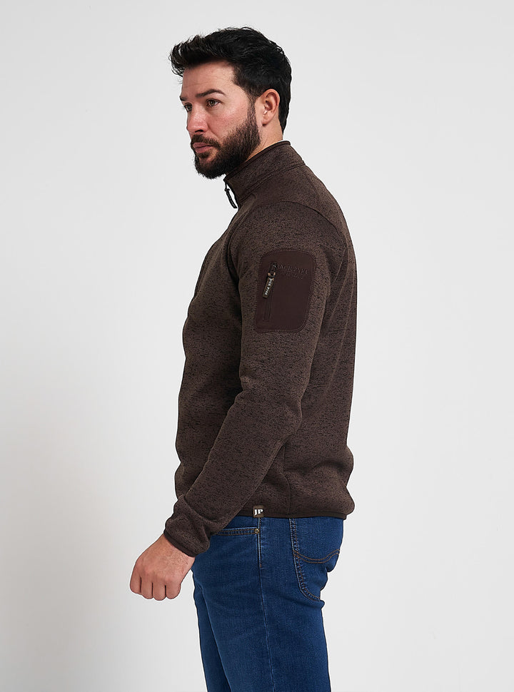 JACK PYKE Melange Quarter Zip Long sleeve Fleece