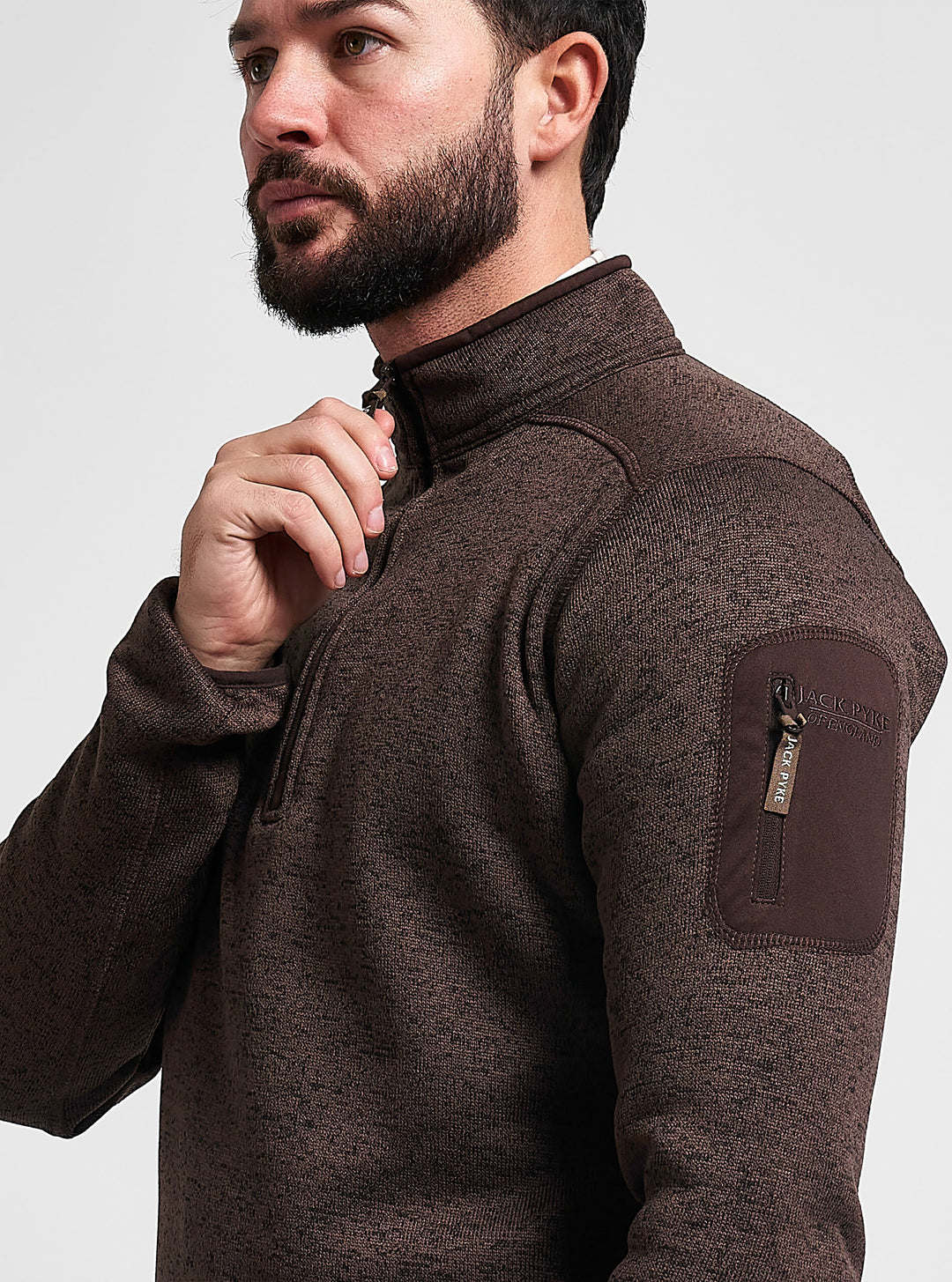 JACK PYKE Melange Quarter Zip Long sleeve Fleece