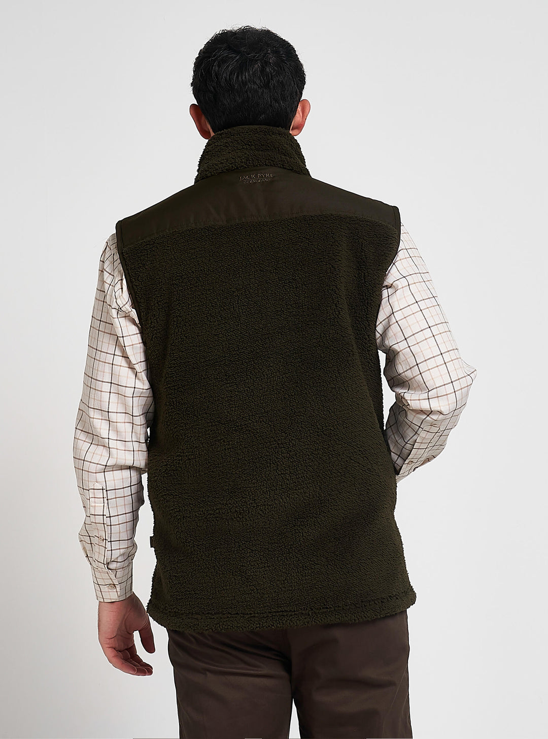 JACK PYKE Men's Dark Olive Sherpa Fleece Sleeveless Gilet Size S-3XL