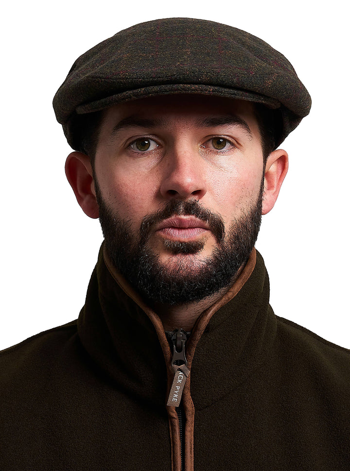 JACK PYKE Wool Blend Flat Cap Patch