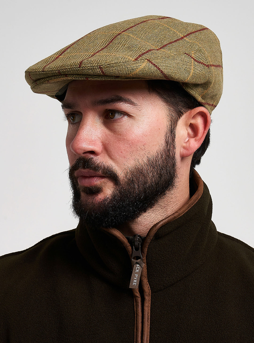 JACK PYKE Wool Blend Flat Cap Patch