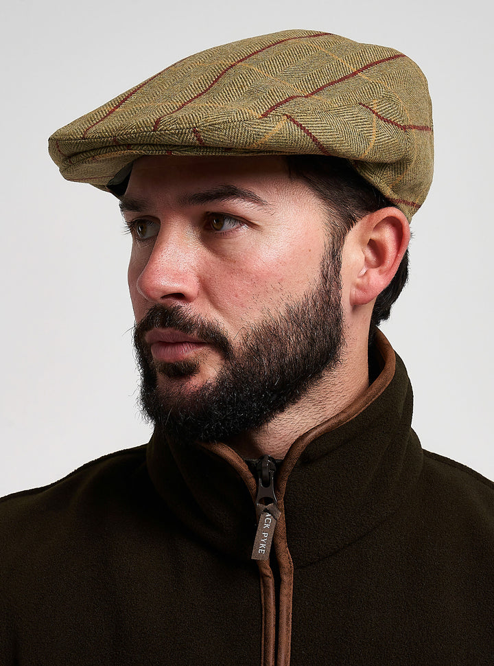 JACK PYKE Wool Blend Flat Cap Patch