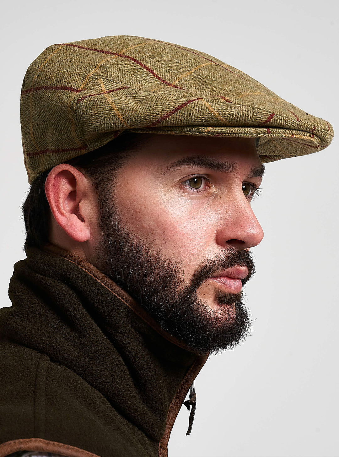 JACK PYKE Wool Blend Flat Cap Patch