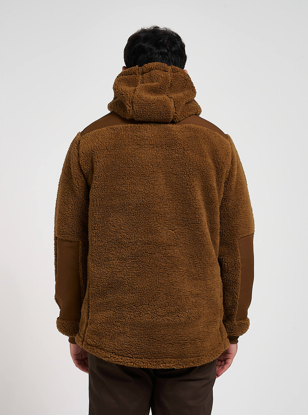 Jack Pyke Men’s Sherpa Fleece Hoodie Gen 2, Long Sleeve Hunting & Hiking Fleece Jacket Mens with Zipped Kangaroo Pockets, Elbow & Shoulder Patches, Drawstring Hood