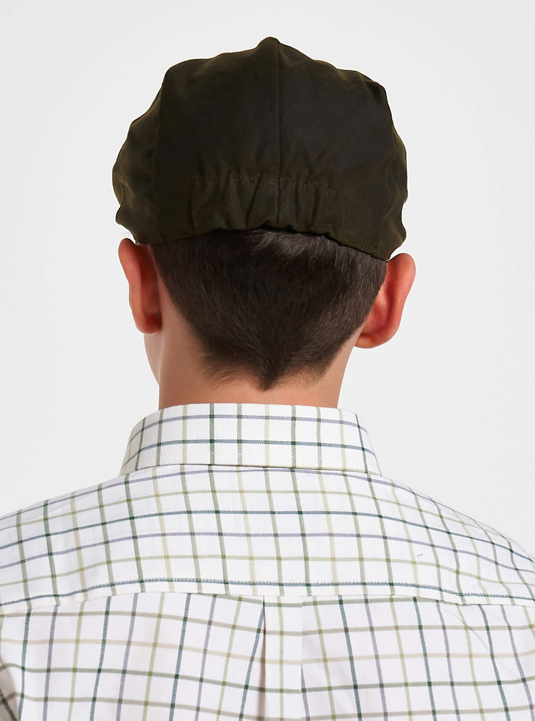 JACK PYKE Junior Waxed Cotton Flat Cap Green