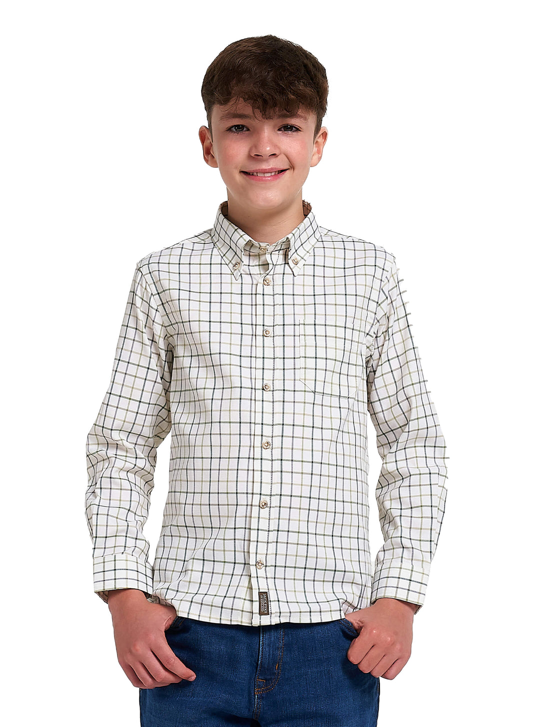 Jack Pyke Junior / Childrens Countryman Long Sleeve Shirt Green