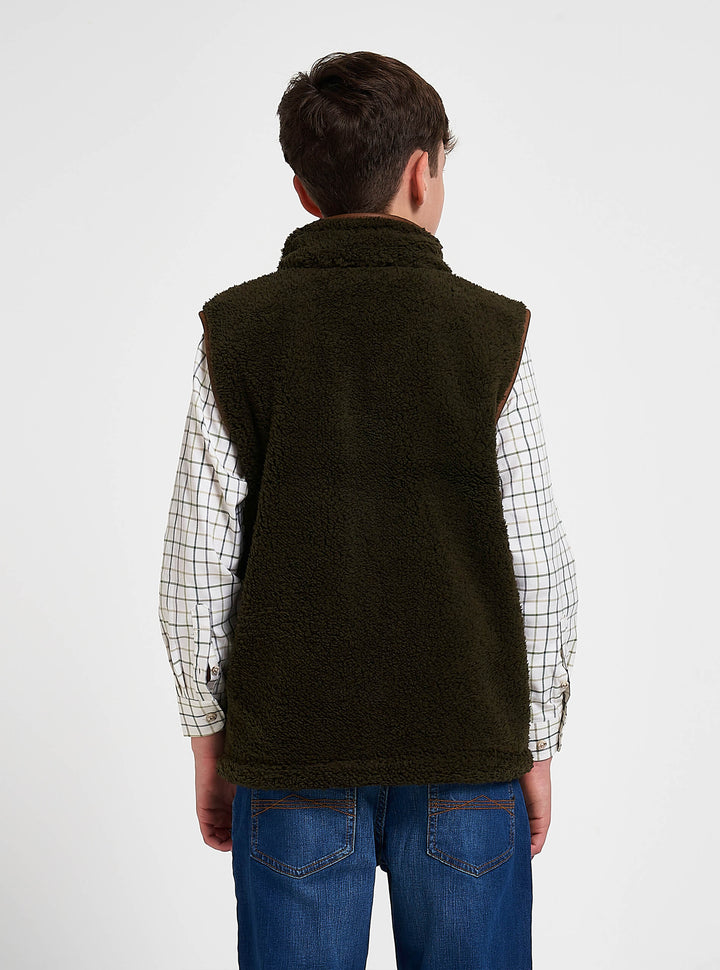 Jack Pyke Junior / Childrens Sherpa Fleece Gilet Dark Olive