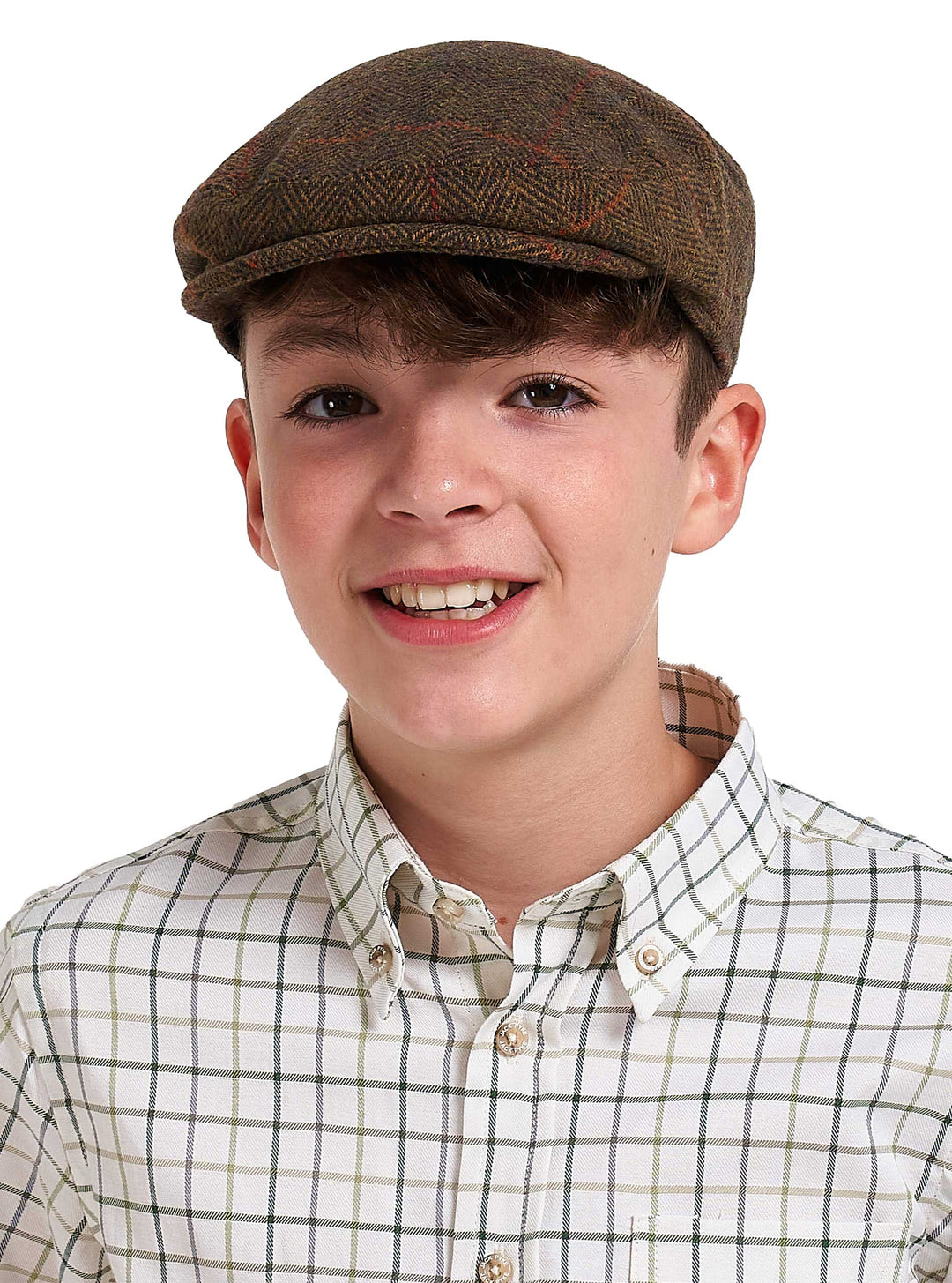 Jack Pyke Junior / Childrens Wool Blend Flat Cap Tweed Brown