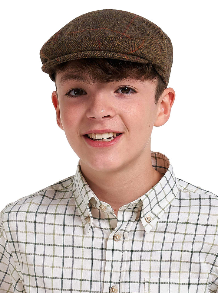 Jack Pyke Junior / Childrens Wool Blend Flat Cap Tweed Brown