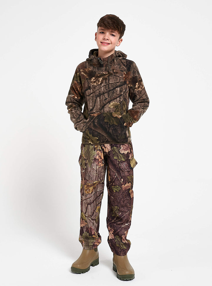 Jack Pyke Junior / Childrens Fieldman Fleece Hoodie English Oak Evolution