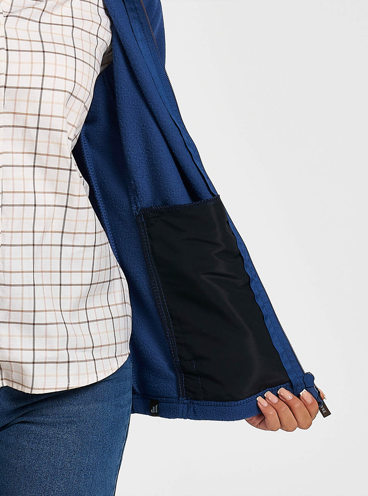 JACK PYKE Womens Fleece Jacket – Lightweight and Breathable Ladies Fleece jacket with Full Zip, Long Sleeves, Zipped Pockets, Faux Leather Piping – Ideal for Travel and Outdoor Sports