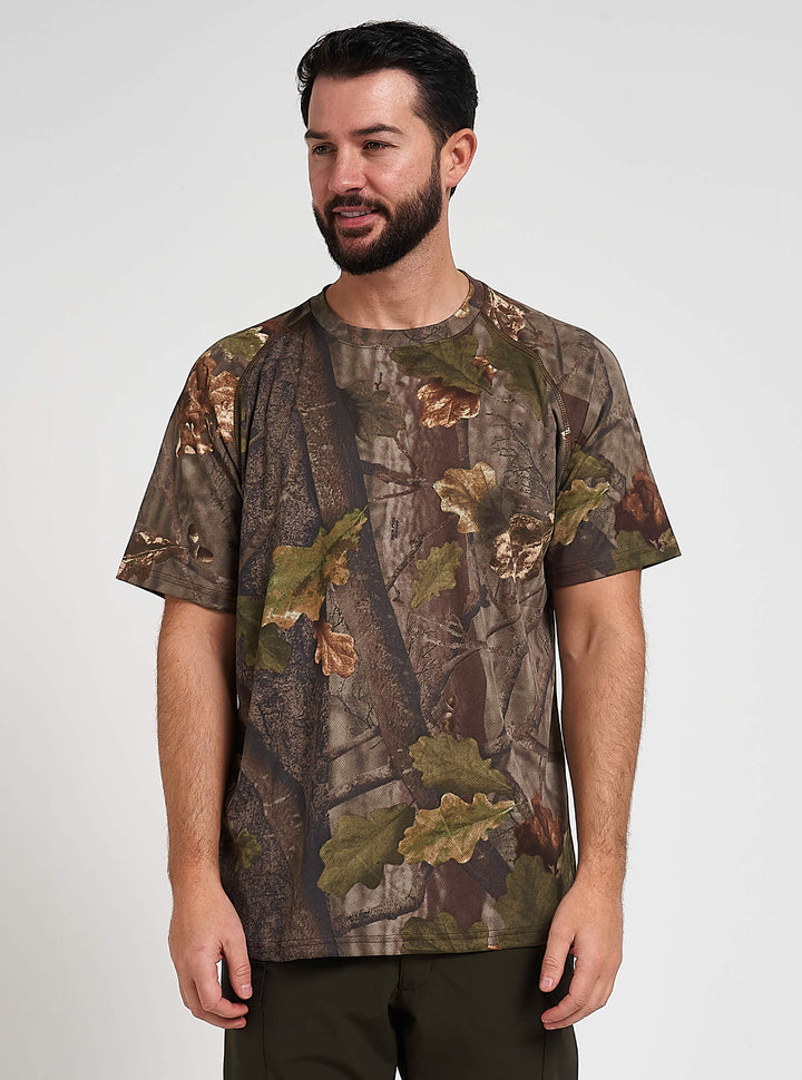 JACK PYKE Quick Wick Short Sleeve Crew Neck T-Shirt English Oak Evolution