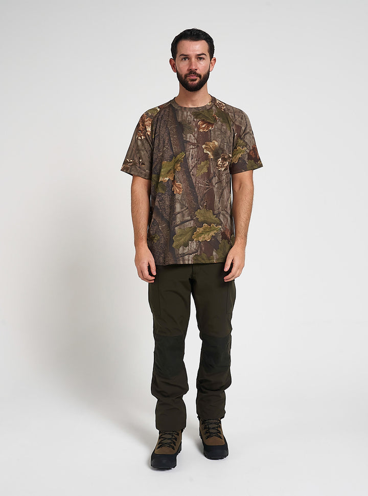 JACK PYKE Quick Wick Short Sleeve Crew Neck T-Shirt English Oak Evolution