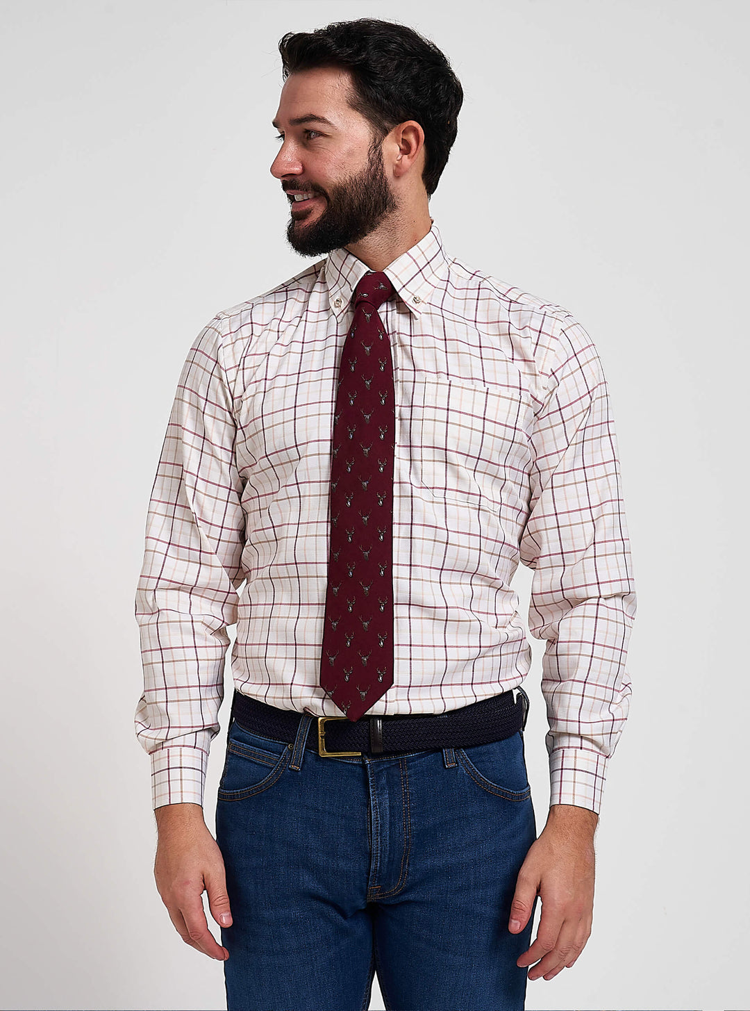 JACK PYKE Stag Silk Tie