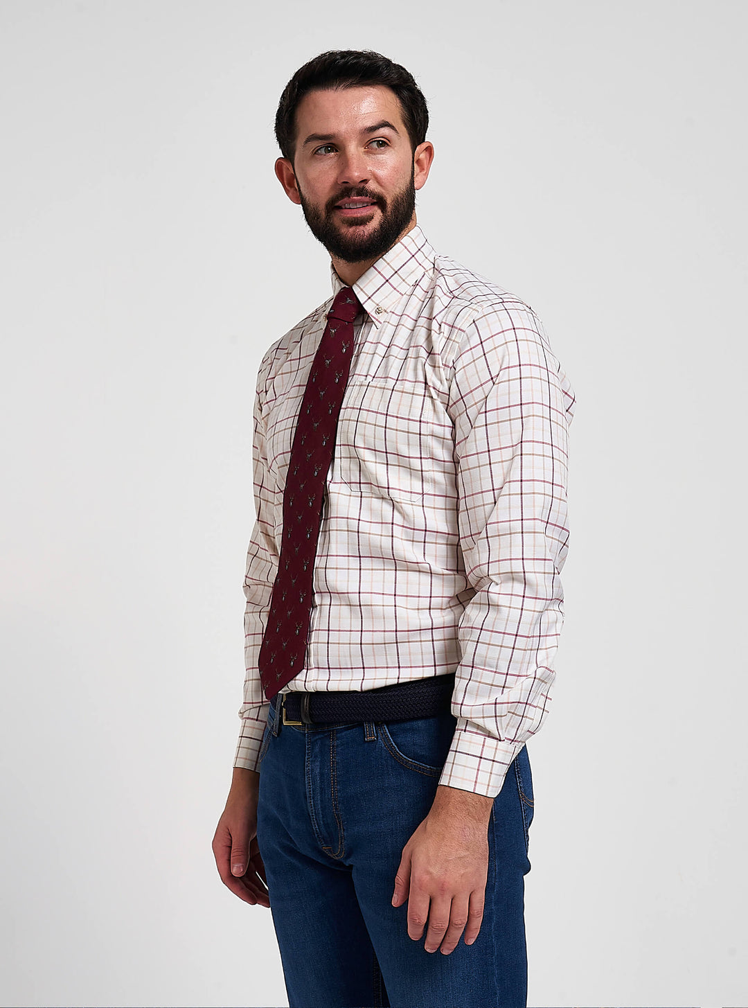 JACK PYKE Stag Silk Tie