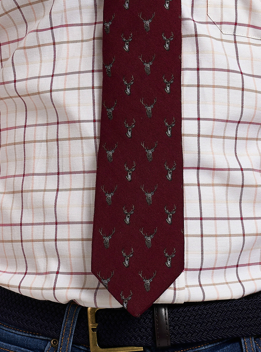 JACK PYKE Stag Silk Tie