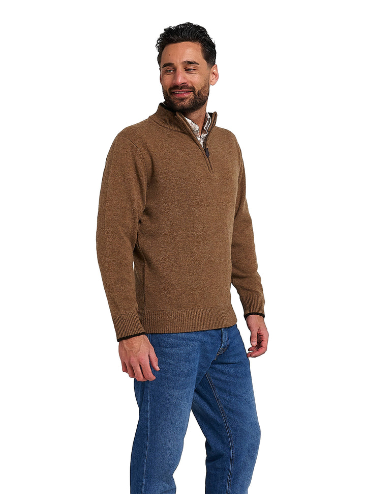 JACK PYKE Ashcombe 100% Lambswool Long Sleeve Zip Knit Jumper Pullover