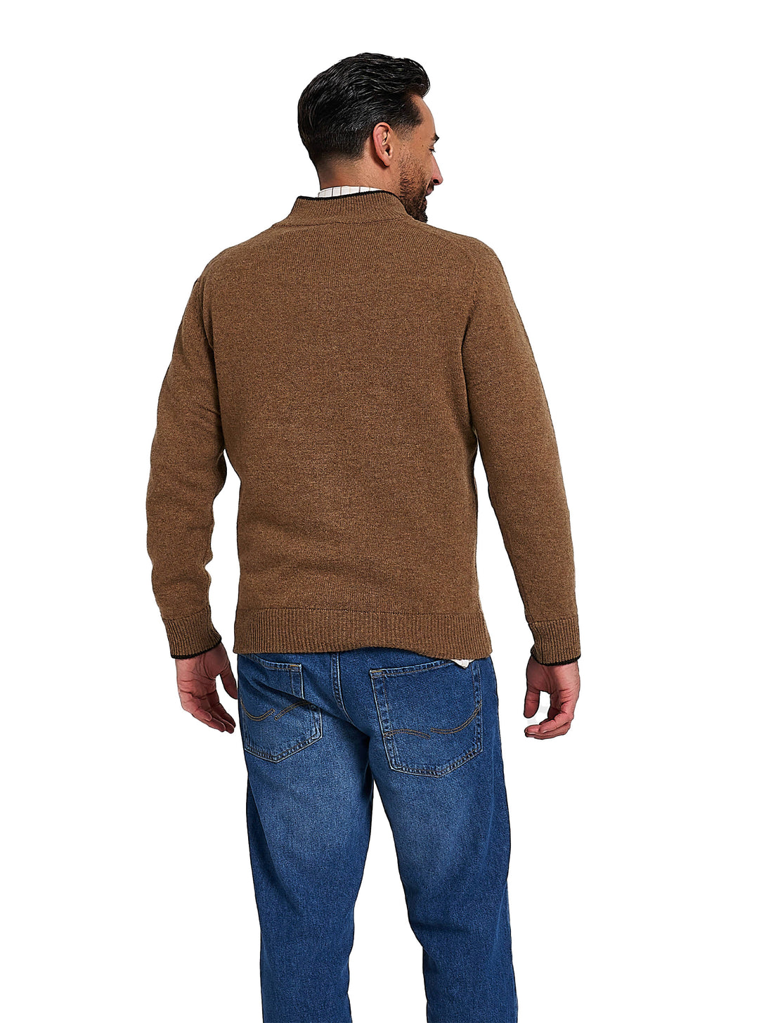 JACK PYKE Ashcombe 100% Lambswool Long Sleeve Zip Knit Jumper Pullover
