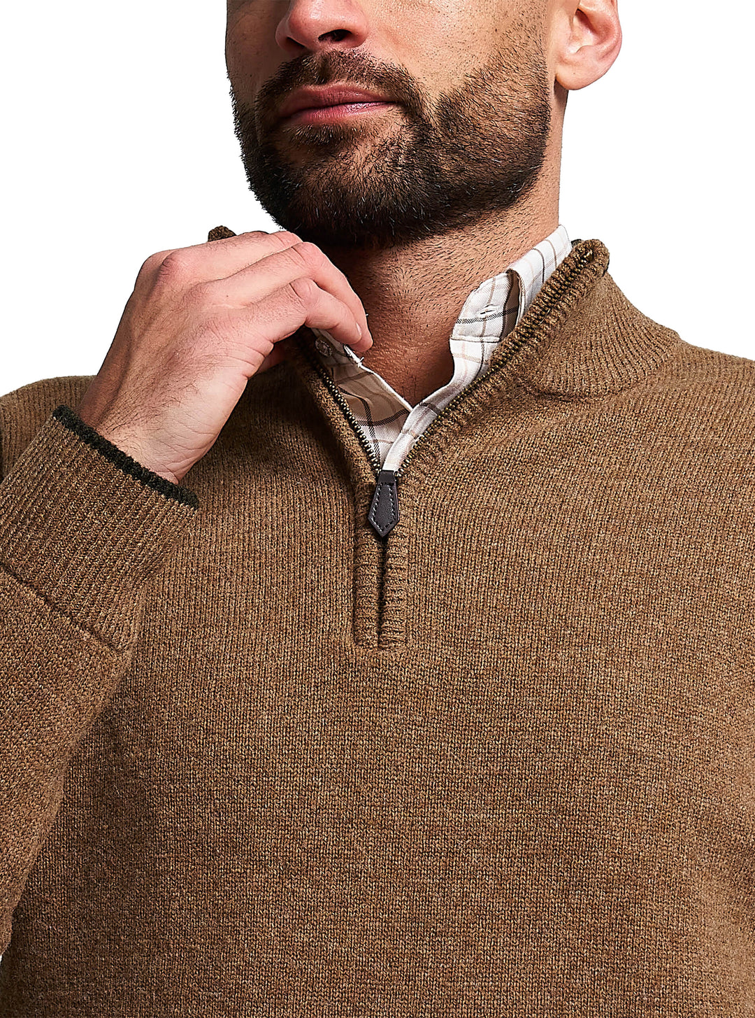 JACK PYKE Ashcombe 100% Lambswool Long Sleeve Zip Knit Jumper Pullover