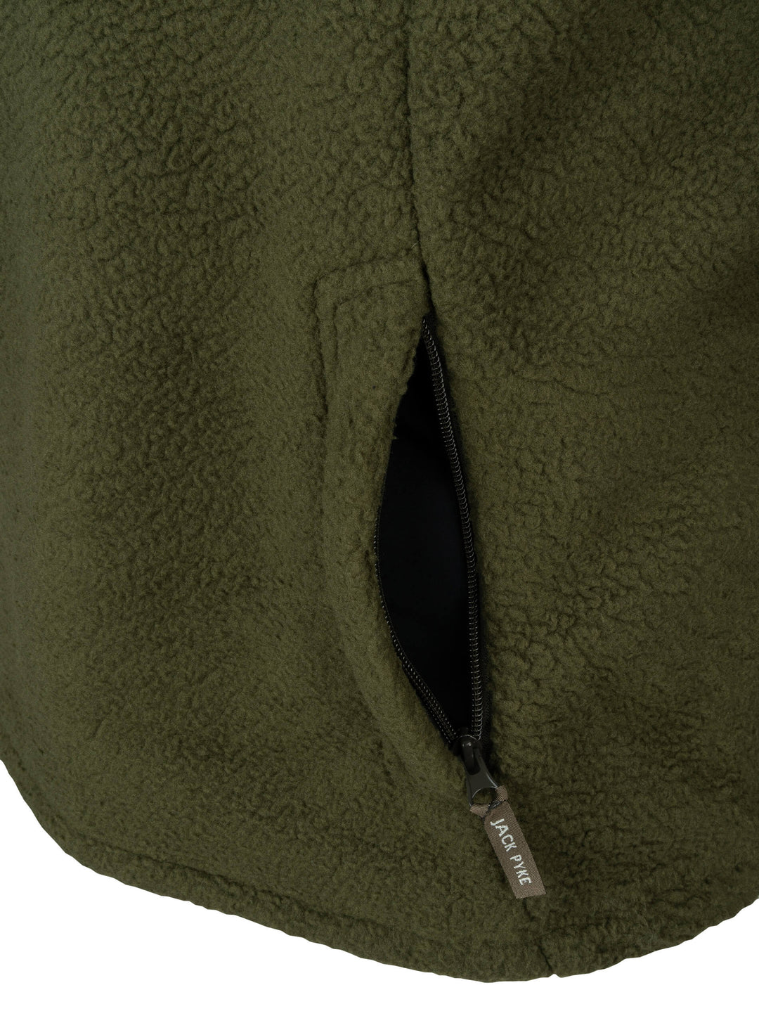 JACK PYKE Mens Half Zip Sherpa Fleece Pullover – Deep Pile Warm Outdoor Jumper with Zipped Kangaroo Pocket and Drawstring Waist – 100% Polyester Comfortable Country Mid Layer – Olive
