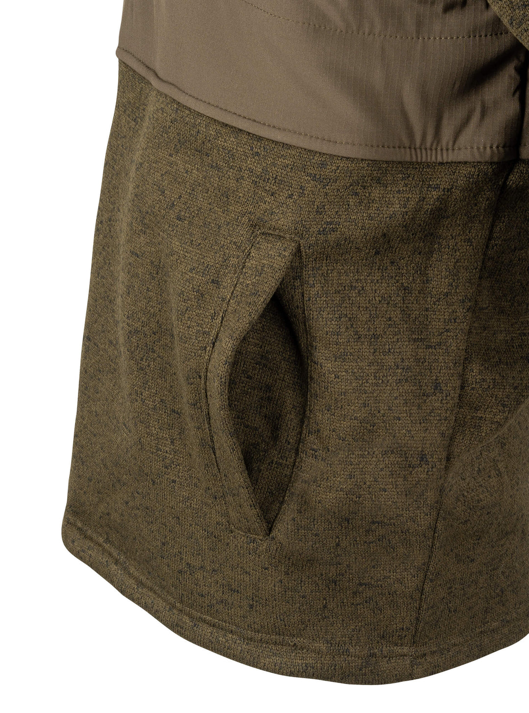 JACK PYKE Mens Fleece Pullover – Long Sleeve Outdoor Jacket with Stand Collar, Padded Upper Panel, Zipped Pockets and Snap Fastening Jumper for Country and Casual Wear, Green