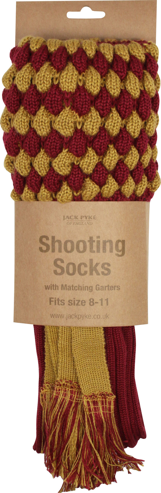 Jack Pyke Harlequin Mens Shooting Socks with Garters – Durable Knee-High Hunting Socks for Country Sports & Outdoor Wear – 30% Wool / 70% Acrylic – Argyle Pattern – UK Size 8–11