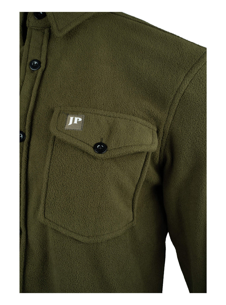 Jack Pyke Mens Polar Fleece Shirt – Soft Long Sleeve Button-Up Outdoor Shirt with Chest Pockets, Relaxed Fit Fleece Shirt for Autumn and Winter Work or Casual Wear