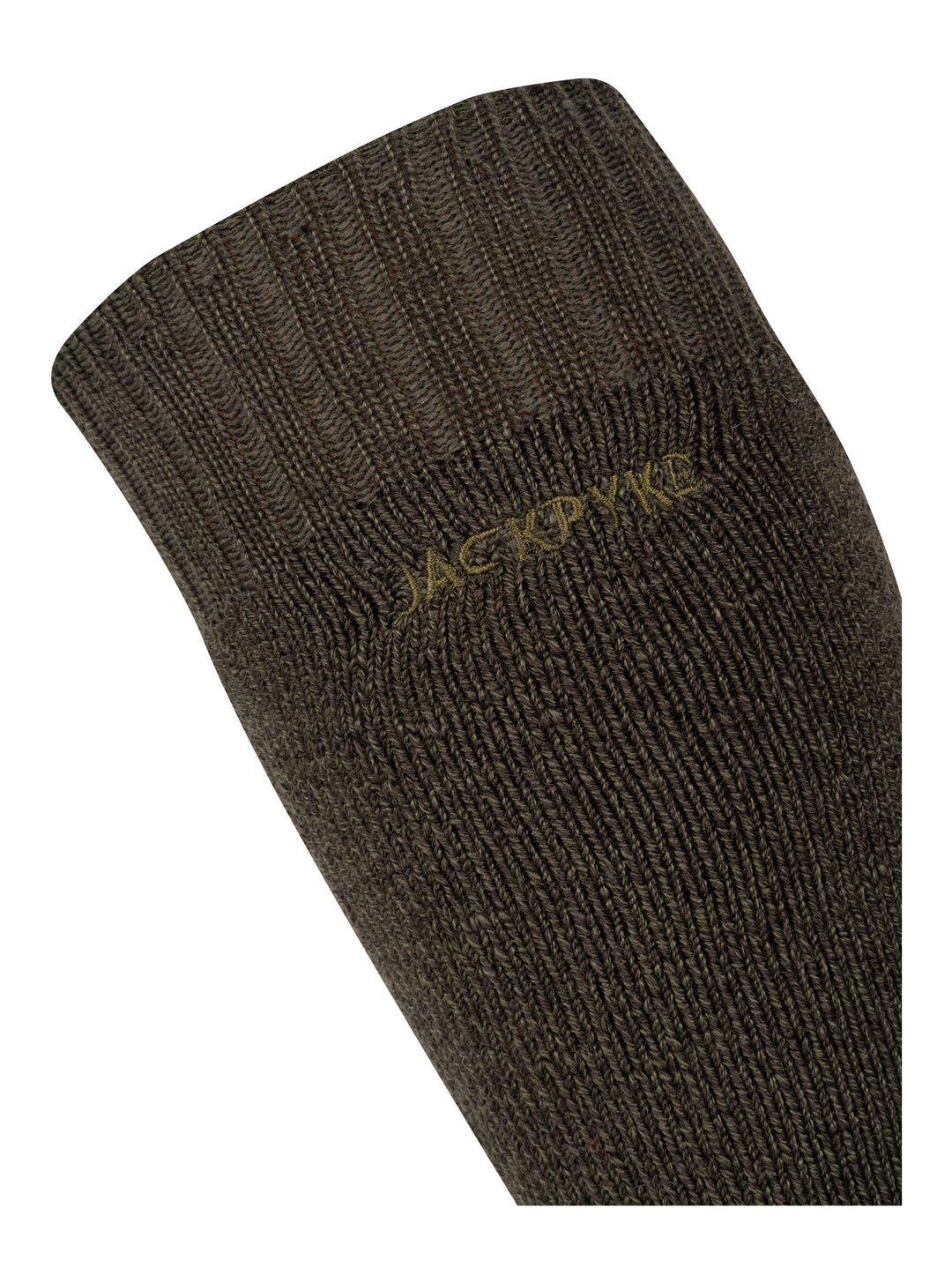 Jack Pyke Mens Wellington Boot Socks – Long Socks Mens with Moisture Wicking, Soft Thermal Fleece, Hardwearing Boot Socks for work, Walking, Hiking, Cold Weather – Green/Brown, UK 8–11