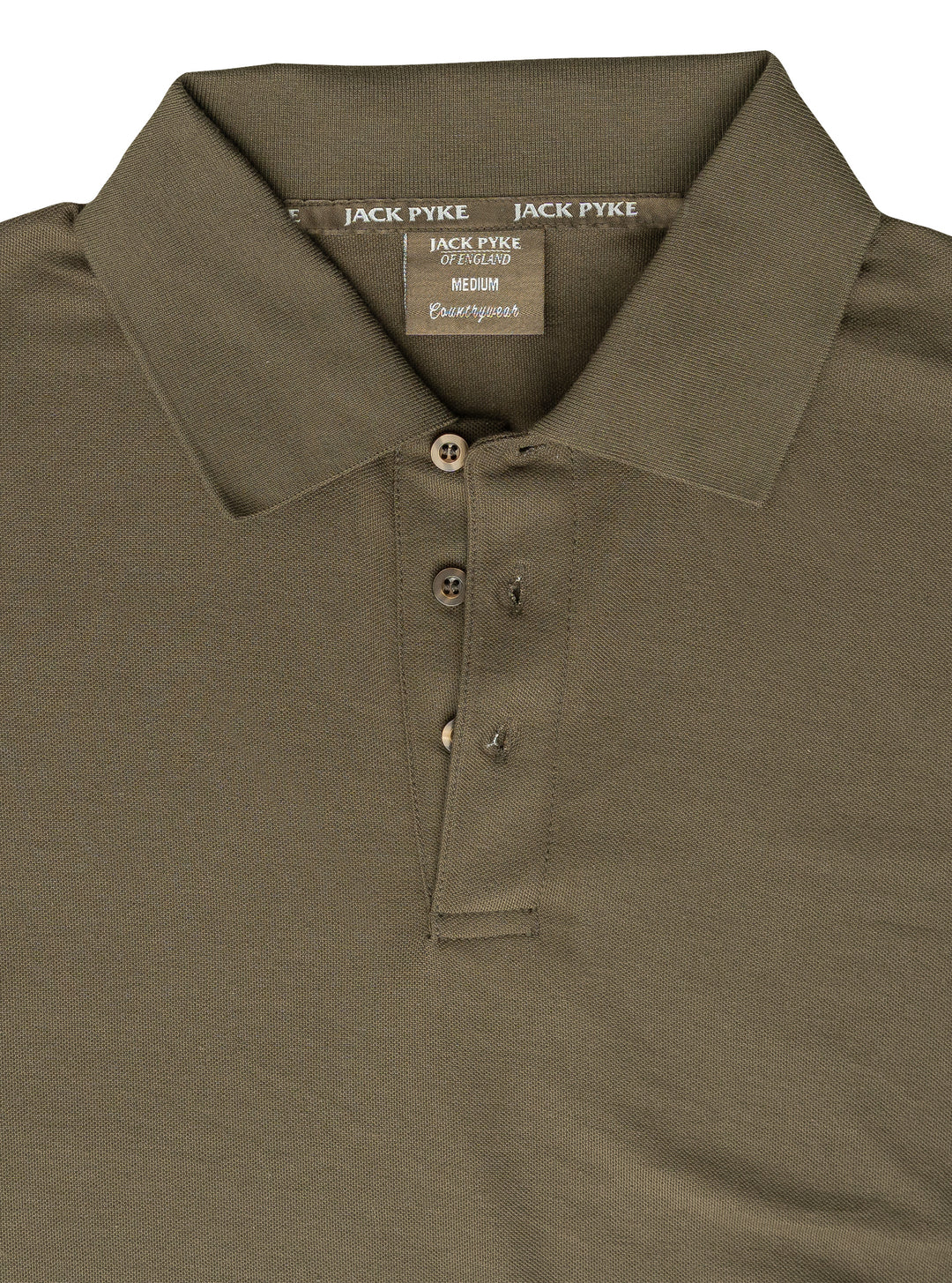 JACK PYKE Shires Mens Polo Shirt Short Sleeve – Breathable Polycotton T shirt, Classic Collar, 3-Button Neck, Minimal Branding, Shrink and Wrinkle Resistant Everyday top for Outdoors - Green