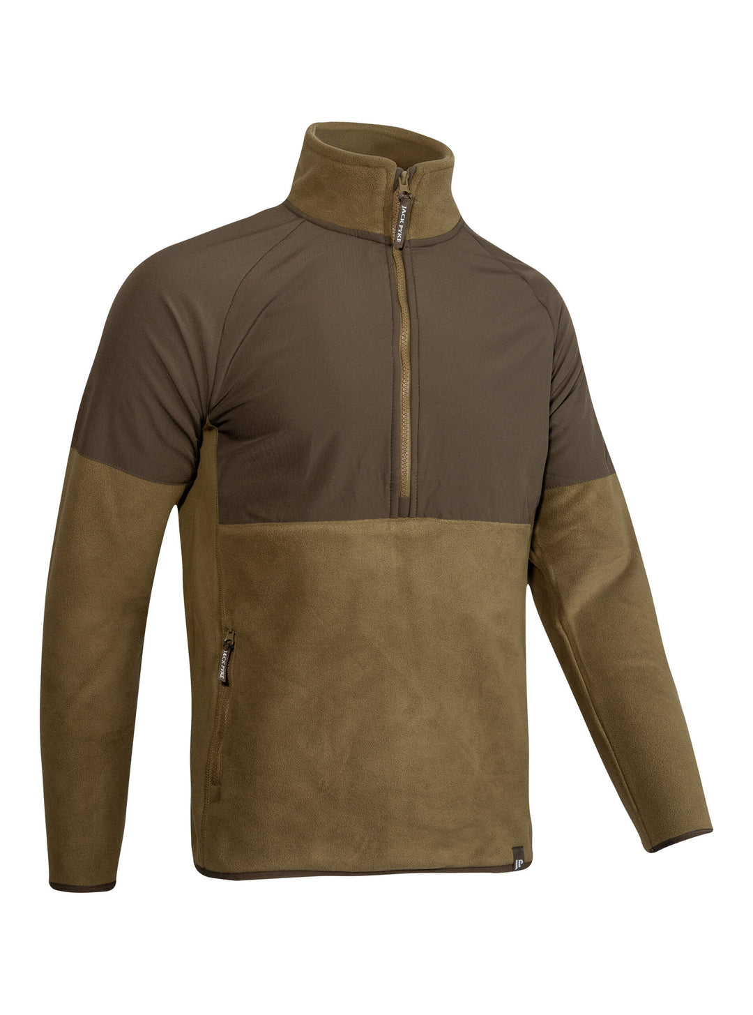 Jack Pyke Bleasdale Half Zip Fleece Top – Lightweight Outdoor Soft Fleece Jacket for Mens with Zipped Pocket and Contrast Panels – Ideal Warm Mid Layer for Hiking, Camping