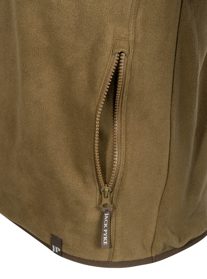 Jack Pyke Bleasdale Half Zip Fleece Top – Lightweight Outdoor Soft Fleece Jacket for Mens with Zipped Pocket and Contrast Panels – Ideal Warm Mid Layer for Hiking, Camping