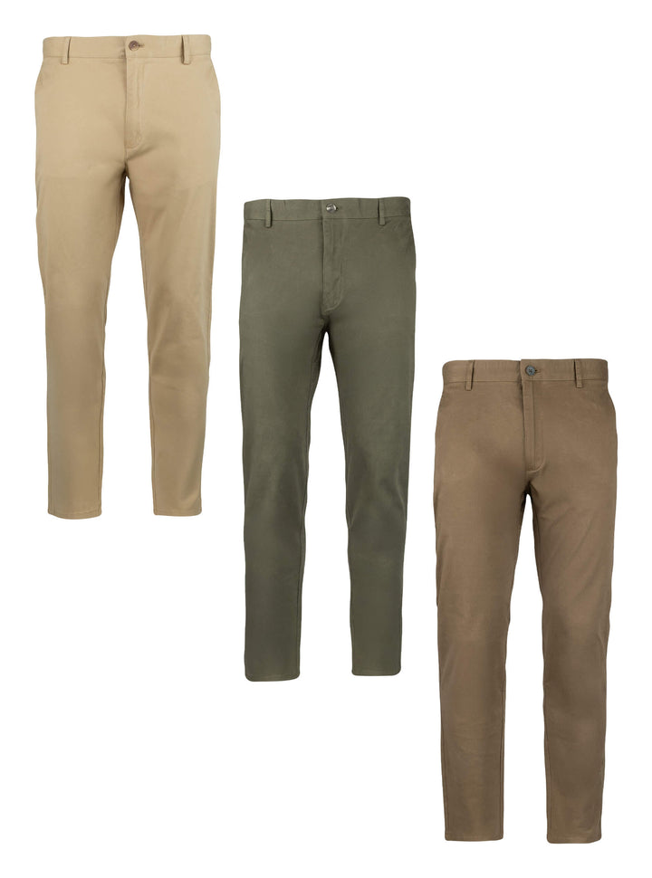 Jack Pyke Men’s Chino Trousers, Cotton Stretch Smart Casual Pants, 4 Pockets, Belt Loops, Breathable Tailored  Fit for Daily and Outdoor Wear 