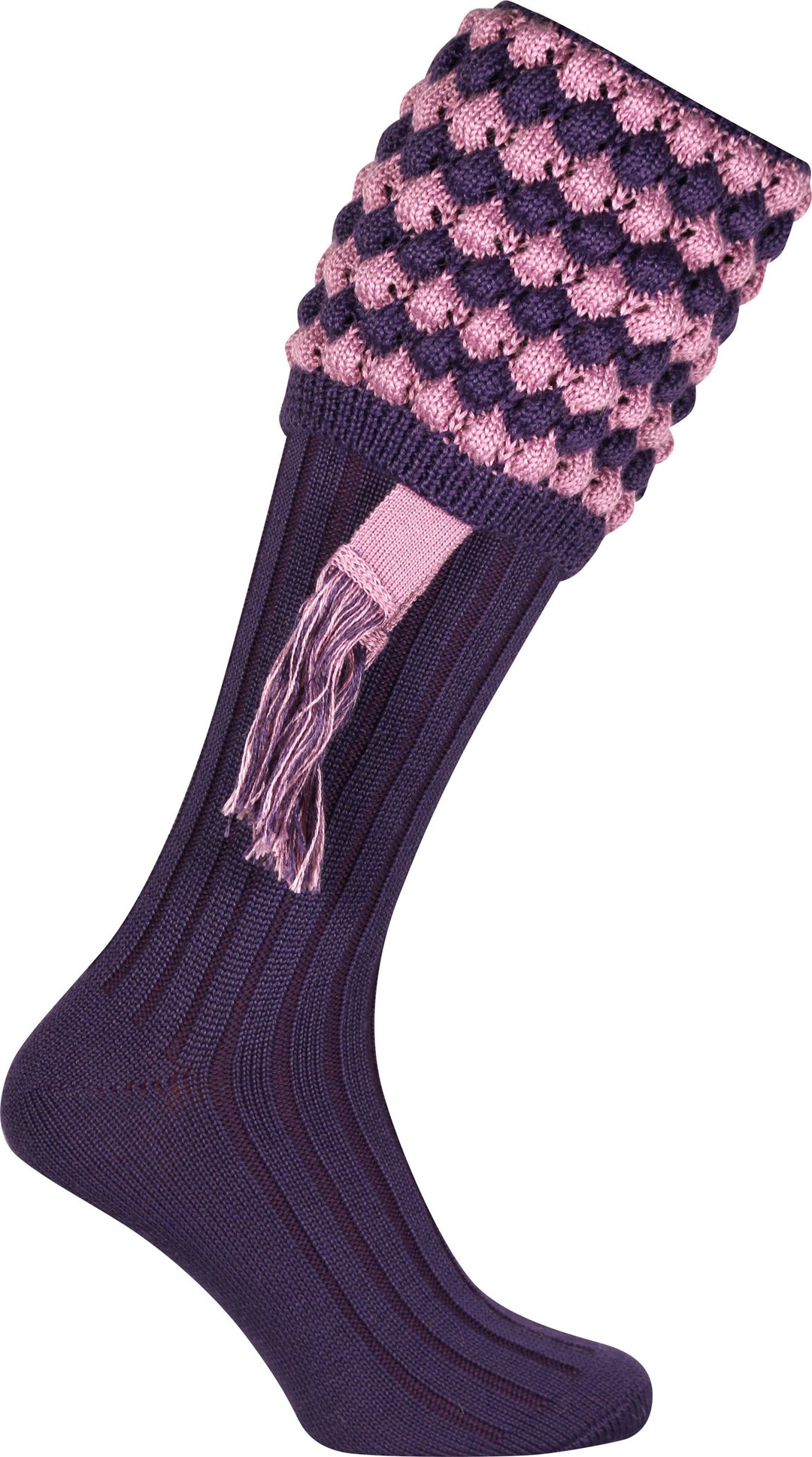 Jack Pyke Harlequin Mens Shooting Socks with Garters – Durable Knee-High Hunting Socks for Country Sports & Outdoor Wear – 30% Wool / 70% Acrylic – Argyle Pattern – UK Size 8–11