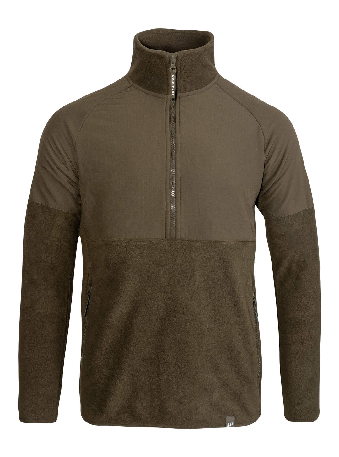 Jack Pyke Bleasdale Half Zip Fleece Top – Lightweight Outdoor Soft Fleece Jacket for Mens with Zipped Pocket and Contrast Panels – Ideal Warm Mid Layer for Hiking, Camping